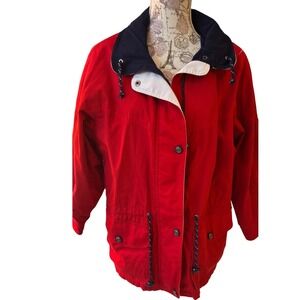 Vintage Pacific Trail Red Jacket Size‎ M Lightweight Hooded Outdoor Adventure